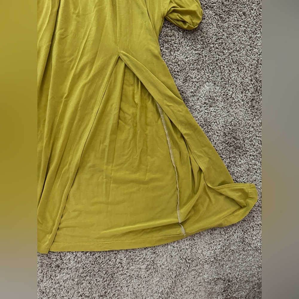 🦋 Purusha People Marguerite Daisy Dress 🌼 Medium Yellow Full Length Tie Sleeves - Picture 5 of 12